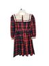 Jayne Copeland Plaid Red Blue Casual Dress Size 6 - photo 2