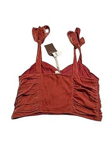 Anthropologie Velvet Corseted Tie-Strap Top Tank Top (view 2)