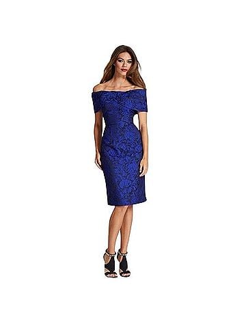 Rickie Freeman for Teri Jon Suits Off-Shoulder Lace Dress Cocktail Dress (view 2)