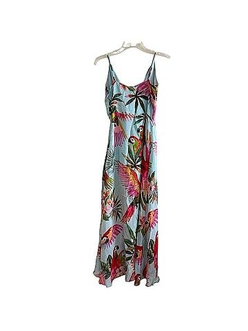 FARM Rio Blue Macaw Wrap Maxi Dress Casual Dress (view 2)