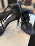 Tory Burch Floral Black Heels Size 10 1/2 - photo 8