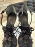Tory Burch Floral Black Heels Size 10 1/2 - photo 3