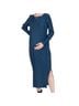 Hatch 100% Polyester Print Teal Blue Casual Dress Size XS - photo 4