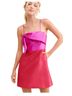 Hutch 100% Polyester Pink Red Cocktail Dress Size 4 - photo 1