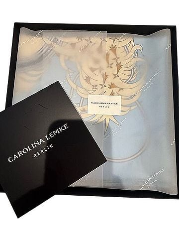 Carolina Lemke Azure Bloom Silk Scarf (view 2)