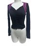Emanuel Ungaro Stripes Black Long Sleeve Top Size S - photo 2