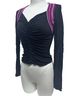 Emanuel Ungaro Stripes Black Long Sleeve Top Size S - photo 1
