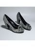 Coach Print Black White Heels Size 7 1/2 - photo 5