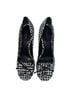 Coach Print Black White Heels Size 7 1/2 - photo 1