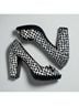 Coach Print Black White Heels Size 7 1/2 - photo 4