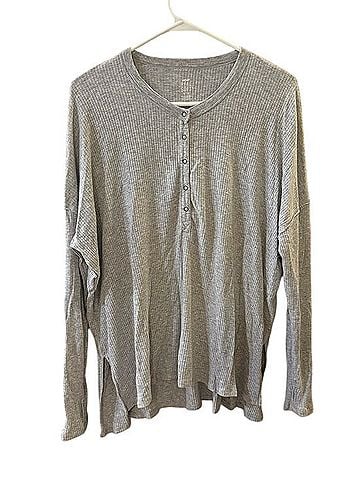 Aerie Real Soft Ribbed Henley Long Sleeve T-Shirt (view 1)