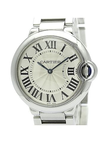 Cartier CARTIER Ballon Bleu MM Steel Quartz Mid Size Watch W69011Z4 Polished (view 1)