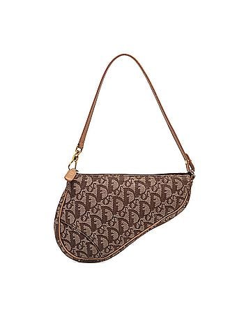 Dior Mini Diorissimo Canvas Saddle Pochette (view 1)