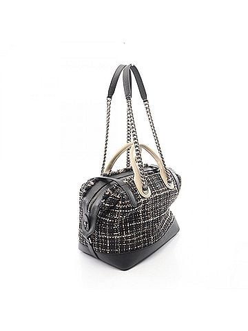 Chanel Chanel Airline Bowling Bag, 2-Way Shoulder Bag/Handbag, Fabric Leather, Women's, Black/White (view 2)