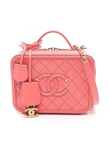 Chanel Chanel CC Figley Vanity Bag, 2-Way Shoulder Bag/Handbag, Caviar Skin (Grained Calfskin), Women's, Pink (view 1)