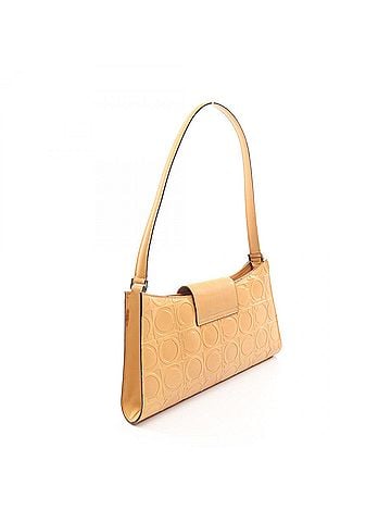Salvatore Ferragamo Salvatore Ferragamo Gancini Embossed Shoulder Bag/Handbag, Leather, Women's, Beige, 21 1856 (view 2)
