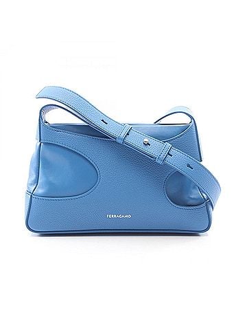 Salvatore Ferragamo Salvatore Ferragamo Cutout Shoulder Bag Handbag Leather Women's Blue 214956 (view 1)