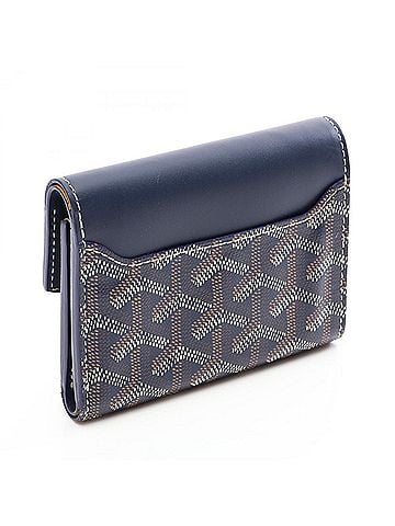 Goyard Goyard Saint Gabrielle Tri-fold Wallet, Coated Canvas Leather, Women's, Navy/Multicolor (view 2)