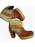 Diesel 100% Leather Ombre Brown Green Boots Size EU 39 - photo 4