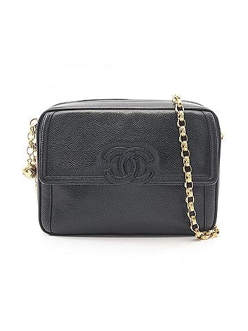 Chanel Chanel Coco Mark Shoulder Bag Handbag Leather Women's Black (view 1)