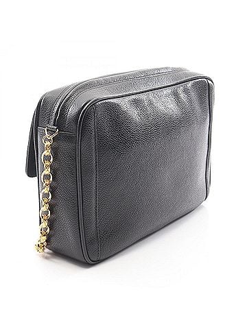 Chanel Chanel Coco Mark Shoulder Bag Handbag Leather Women's Black (view 2)