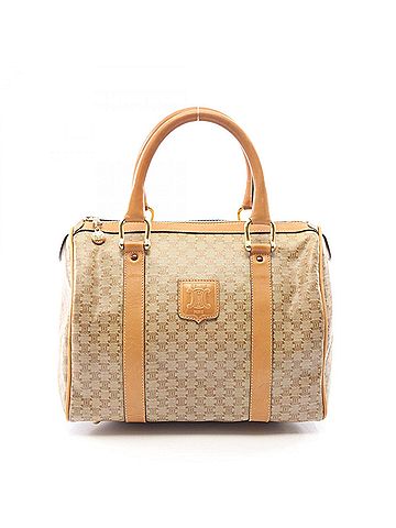 Céline Celine Macadam Tote Bag Handbag, Coated Canvas Leather, Women's, Beige (view 1)