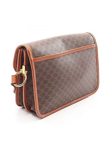 Céline Celine Macadam Shoulder Bag/Handbag, Coated Canvas and Leather, Women's, Brown (view 2)