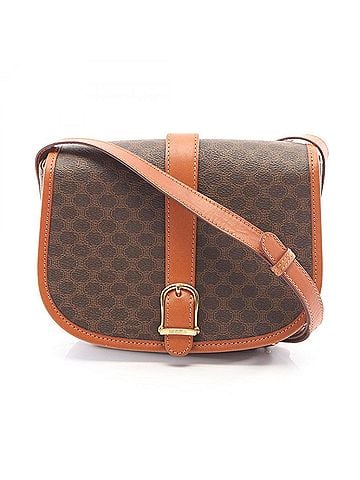 Céline Celine Macadam Shoulder Bag/Handbag, Coated Canvas and Leather, Women's, Brown (view 1)