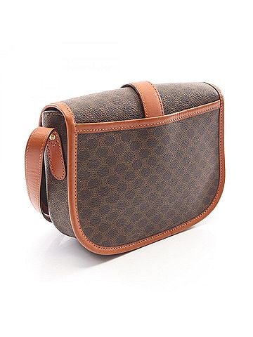 Céline Celine Macadam Shoulder Bag/Handbag, Coated Canvas and Leather, Women's, Brown (view 2)