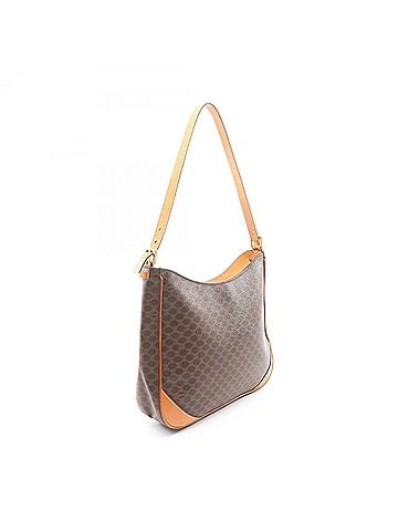 Céline Celine Macadam Shoulder Bag/Handbag, Coated Canvas and Leather, Women's, Brown (view 2)