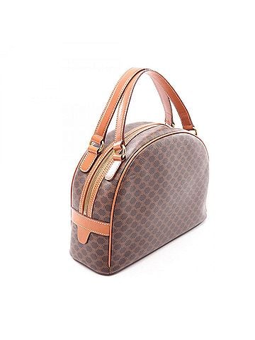Céline Celine Macadam Handbag, Coated Canvas Leather, Women's, Brown (view 2)
