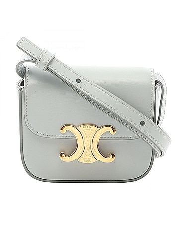 Céline Celine Mini Claude Shoulder Bag Handbag Leather Women's Blue 10I513DPV (view 1)