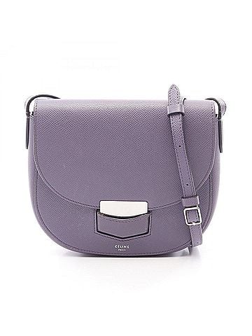 Céline Celine Trotter Small Shoulder Bag Handbag Leather Women's Purple (view 1)