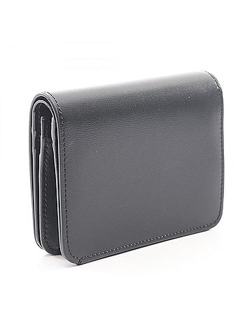 Céline Celine Triomphe Compact Wallet, Bi-fold Shiny Calfskin, Women's, Black (CEL10K623DPV) (view 2)