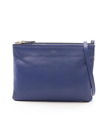 Céline Celine TRIO LARGE Shoulder Bag/Handbag, Leather, Women's, Blue, 171453 (view 1)