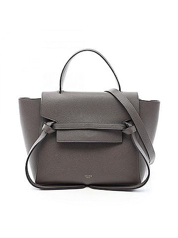 Céline Celine BELT BAG MICRO 2-Way Handbag, Leather, Women's, Gray (189153) (view 1)