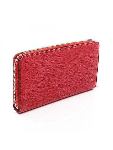 Céline Celine CELINE Round Long Wallet Leather for Women Red (view 2)
