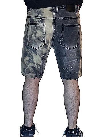 Encrypted Denim Shorts (view 2)