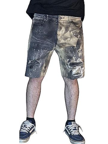 Encrypted Denim Shorts (view 1)