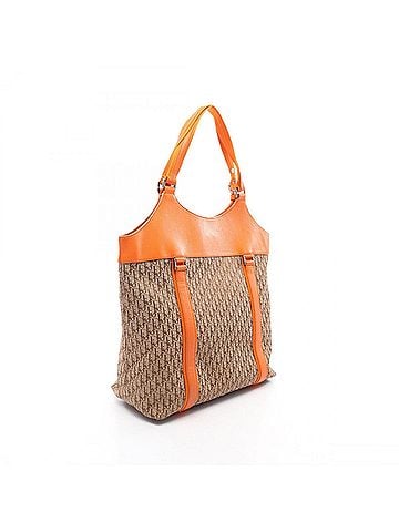 Christian Dior Christian Dior Dior Trotter Street Chic Tote Bag, Handbag, Canvas Leather, Women's, Beige/Orange (view 2)