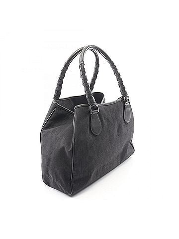Christian Dior Christian Dior Dior Lovely Trotter Tote Bag Handbag Leather Nylon Canvas Women's Black (view 2)