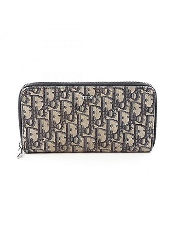 Christian Dior Christian Dior Dior Oblique Round Long Wallet, Canvas, Men's, Navy/Beige, 2ESBC252YSE_H05E (view 1)