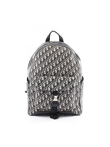 Christian Dior Christian Dior Dior Explorer Oblique Backpack/Handbag, Canvas and Leather, Men's, Navy/Beige, 1ESBA012YKY (view 1)