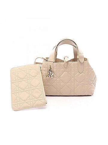Christian Dior Christian Dior Dior Toujours Small Leather Handbag for Women, Beige (view 1)