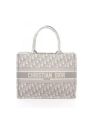 Christian Dior Christian Dior Dior Book Tote Medium Oblique Embroidery Bag Handbag Canvas Women's Navy (view 1)