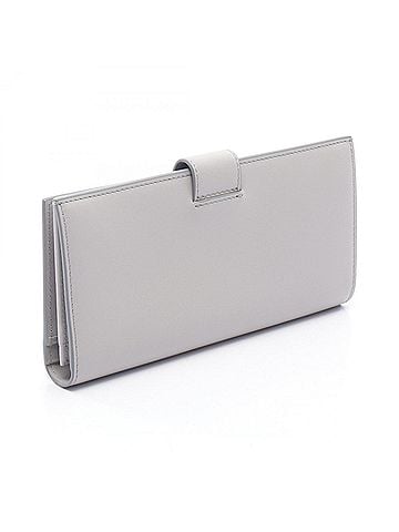 Prada Prada PRADA Bi-fold Long Wallet, Leather, Women's, Gray, 1MV025 (view 2)