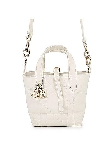 Christian Dior Christian Dior handbag, Macro Cannage Toujours Vertical Tote Nano S6100OSNW, white. (Dior Dior) (view 1)