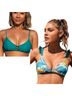 Cupshe Floral Blue Green Swimsuit Top Size S - photo 1