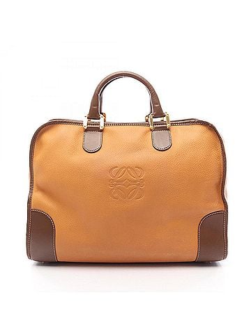 Loewe Loewe Amazona 40 Handbag, Leather, Women's, Brown (view 1)