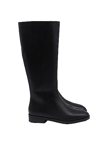 Stuart Weitzman  Stuart Weitzman Zipped Knee-High Boots in Black Leather (view 1)